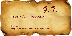 Frankó Teobald névjegykártya